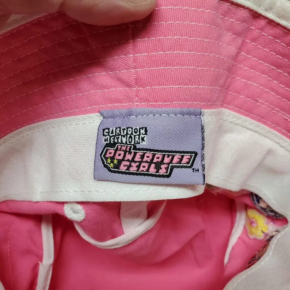 Vintage Official Cartoon Network POWERPUFF Girls Pink Bucket Hat 2000